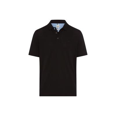 Poloshirt BRAX "Poloshirt Pete 1er Pack", Herren, Gr. M, schwarz, Obermaterial: 96% Baumwolle CO. 4% Elasthan EL., Shirts