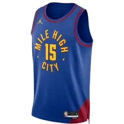 Jordan, Herren, Sportshirt, NBA Denver Nuggets Nikola Jokic Statement Edition Trikot Blau/Gelb (XXL), Blau, Gelb