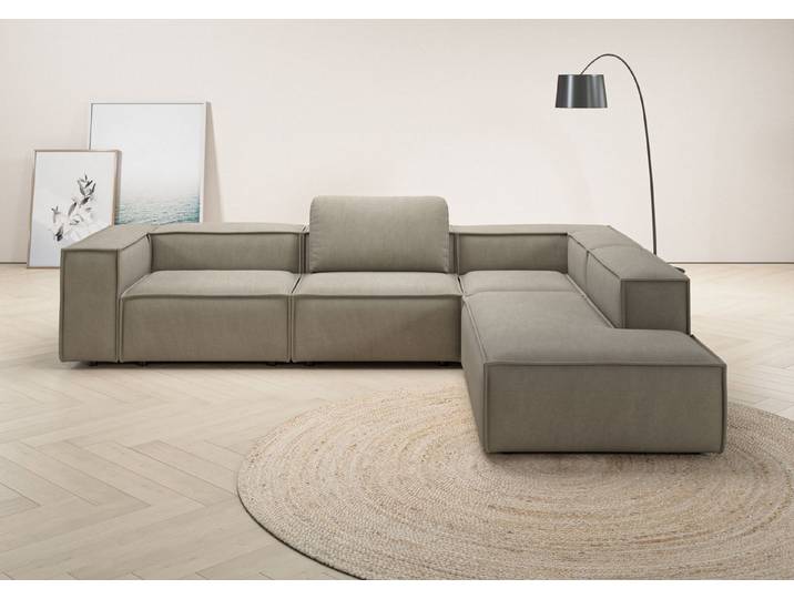 Home affaire Ecksofa Watertown luxuriöses Design & erstklassige Qualität, Japandi Design, Breite 311 cm