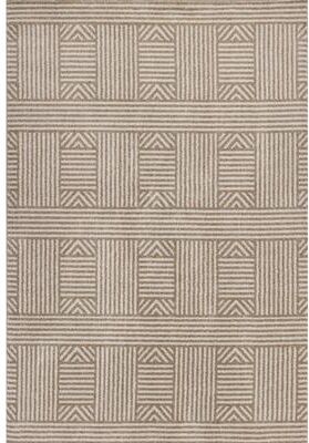 Domani Lesedi Beige Geometric Weave Outdoor Area Rug