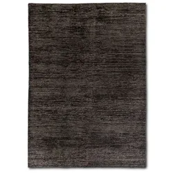 Teppich Silk Touch Relief 200x300 cm Viskose Schwarz 200 x 300