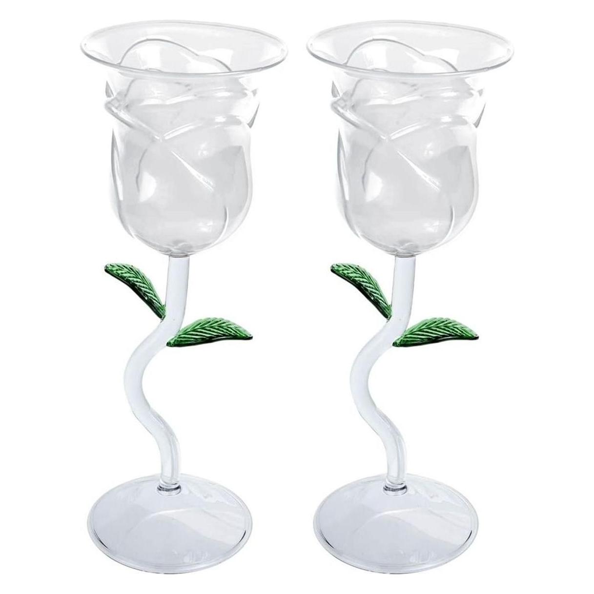 Mikamax Rose Wine Glass Set (20 cl, 2 Gläser, Rotweingläser) (05118)