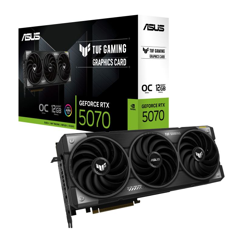 12GB Asus GeForce RTX 5070 TUF Gaming OC Aktiv PCIe 5.0 x16 (Retail)