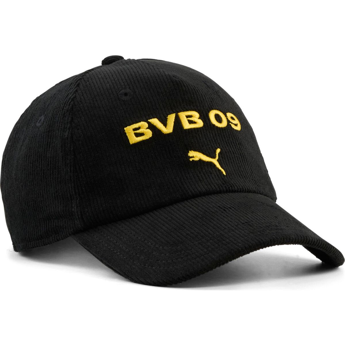 Puma BVB Culture Corduroy Cap puma black-faster yellow (01) OSFA 027538-01-OSFA