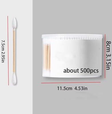 Inspired Finds 100pc Disposable Double Ended Cotton Swabs For Ear Cleaning And Makeup Removal pointed Head