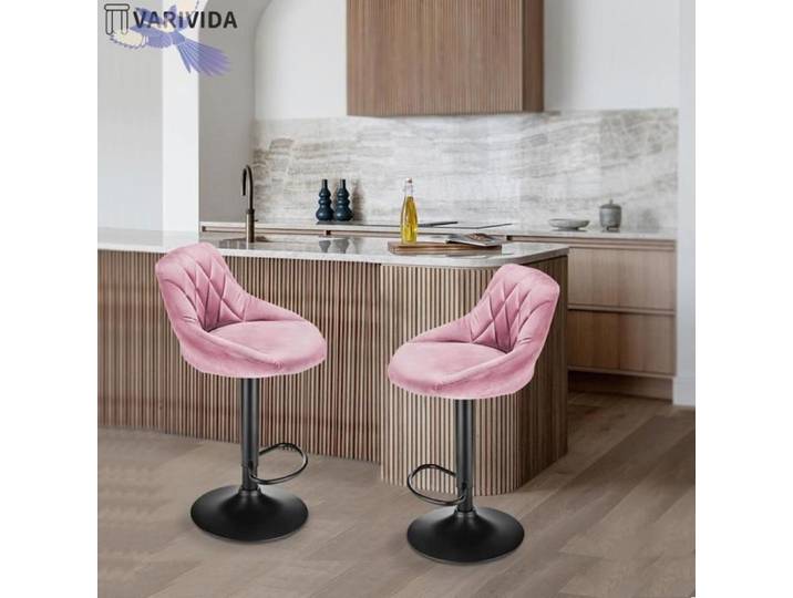 VARIVIDA 2XTabouret de Bar chaises de bar scoop (rose)