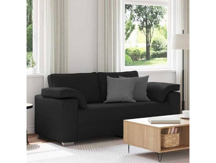 PROMOTION Canapé loveseat CLIC-CLAC - noir 140 cm Canapé avec coussin Noir 180x77x82 cm tissu 29445