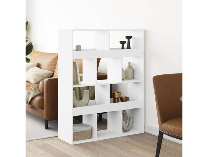 Cloison de séparation blanc 100x33x125 5 cm bois d'ingénierie séparateur de pièce cloison de pièce cloison de 3309519