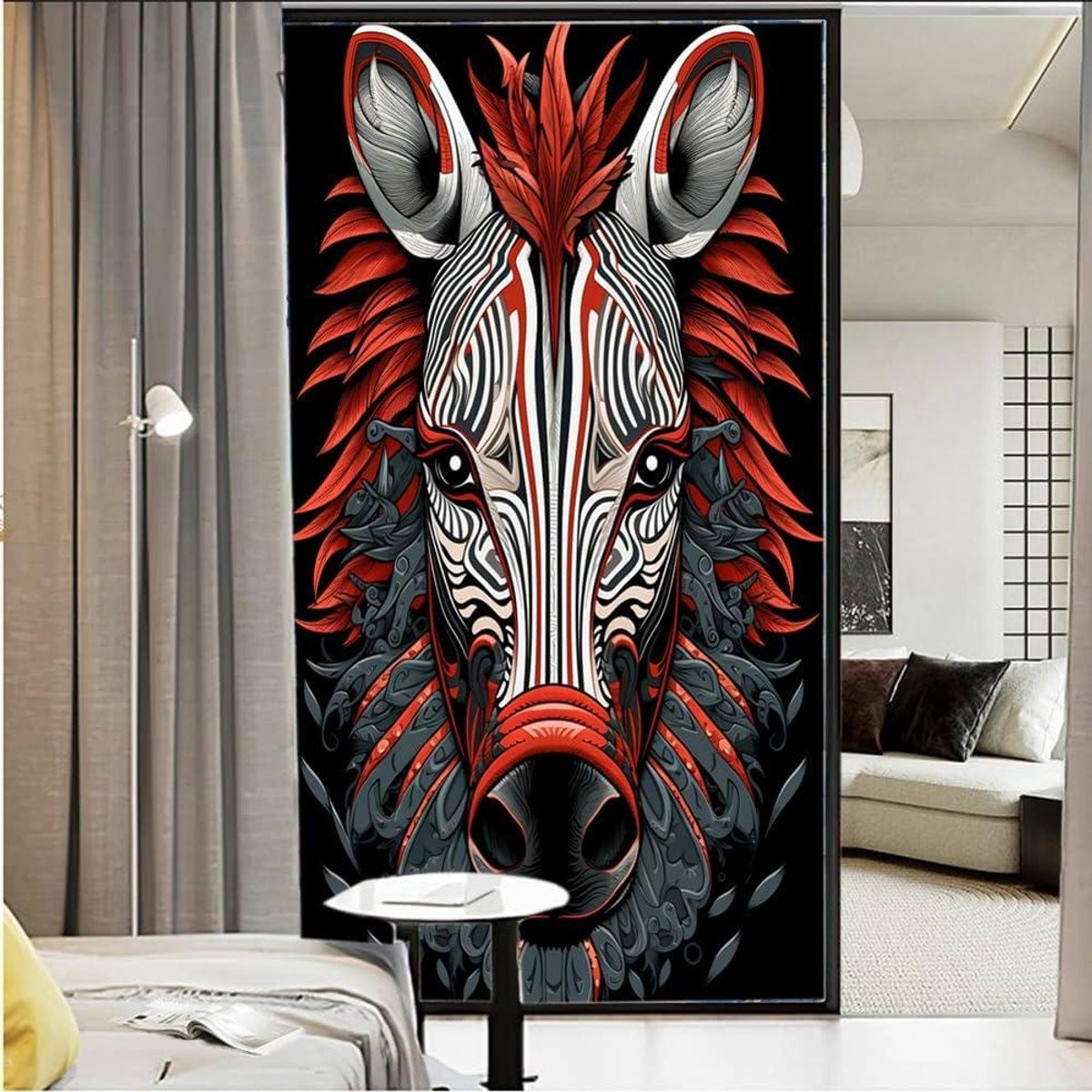 Decoratieve raamfolie met stained glass effect voor privacy, 70 x 100 cm, Stijl B