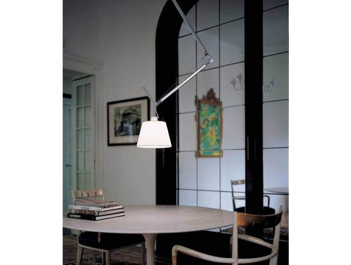 Tolomeo Decentrata Pendelleuchte Ø320 Pergament - Artemide - Wohnzimmer - Aluminium