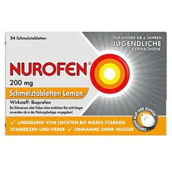 NUROFEN 200 mg Ibuprofen Schmelztabletten Lemon 24 St