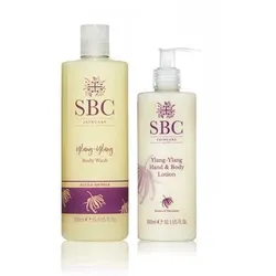 SBC Ylang Ylang Bodywash 500ml, Bodylotion 300ml