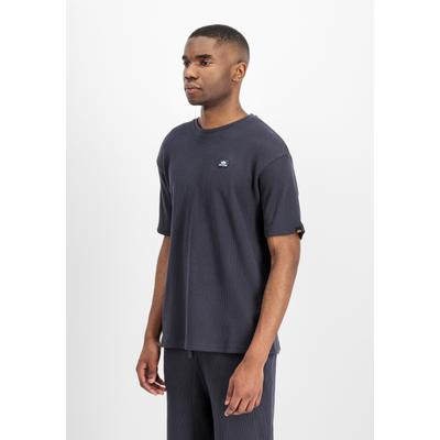 T-Shirt ALPHA INDUSTRIES "Waffle SL T-Shirt", Herren, Gr. 3XL, blau (ultra navy), Obermaterial: 100% Baumwolle, Shirts T-Shirt