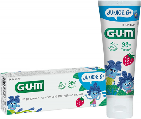 GUM JUNIOR Pasta Dentífrica Morango +6 Anos 50ml