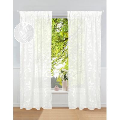 Gardine OTTO HOME "Inés" Gr. 1, weiß, B:130cm H:145cm, Polyester, Gardinen, Gardine