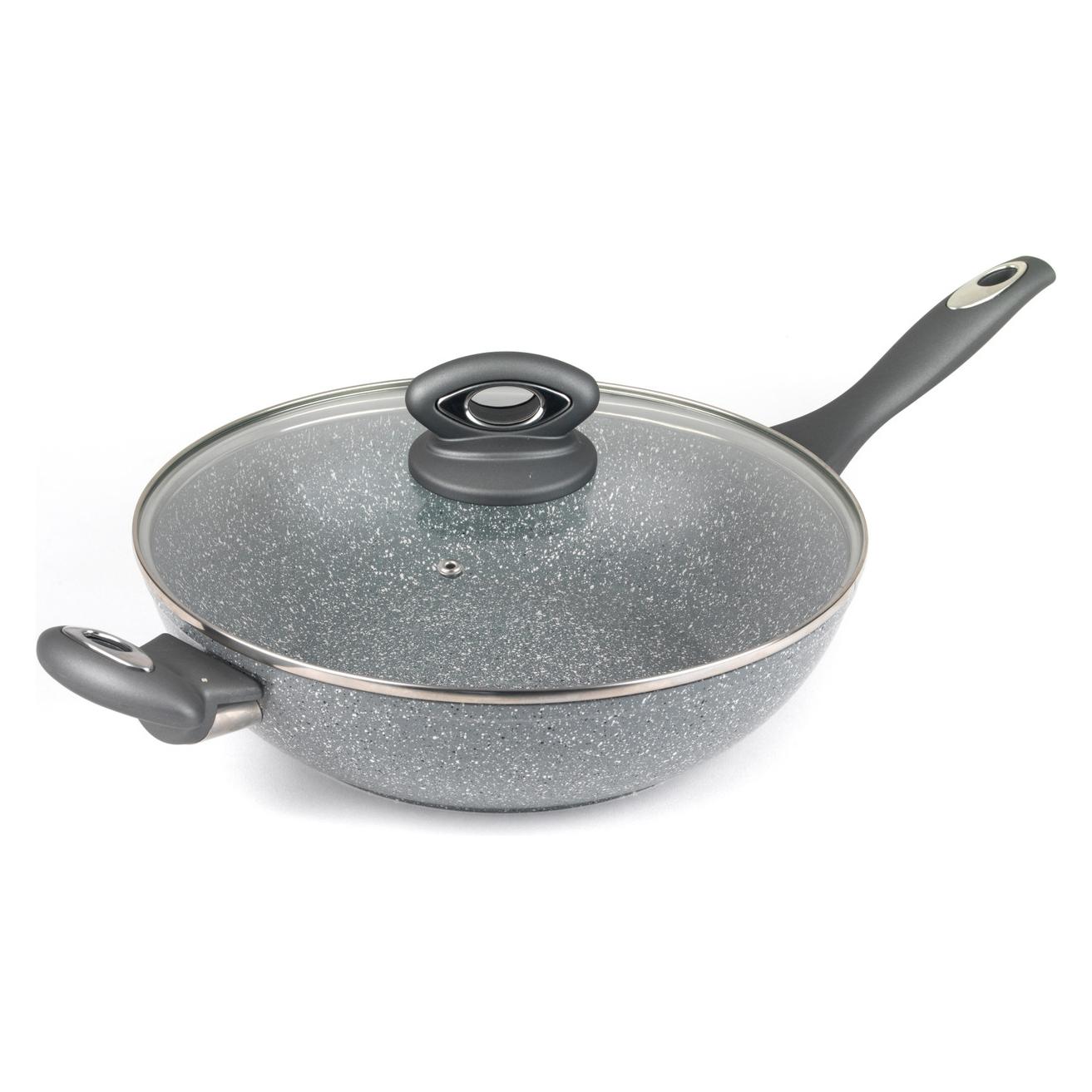 Salter BW02772G Marblestone Wok 28cm grey (Aluminium, 28 x 10 cm) (BW02772G)