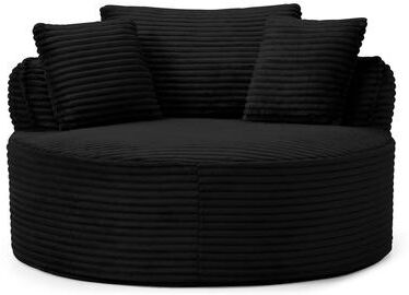 Modern Corduroy Boneless Single Chaise Lounges Chair with 3 Pillows