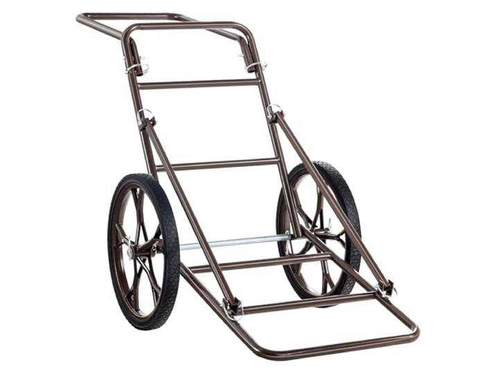 VEVOR Chariot de Chasse Pliable\, Capacité de Charge 227 kg\, Roues Pleines\, Poignée Ergonomique\, pour Transporter Gibier Équipements Pêche Randonnée