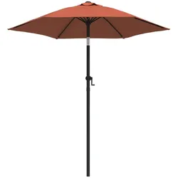 Helloshop26 - Sonnenschirm 200 x 211 cm Aluminium Terrakotta 02_0008731