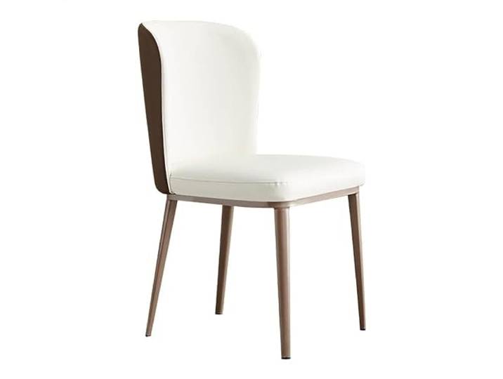 DIANXI Lounge-Sessel Leichter Luxus-Esszimmerstuhl, einfacher moderner Restaurant-Esstischstuhl, weiches Paket, Make-up-Hocker, Eisenrückenlehne, Lederstuhl