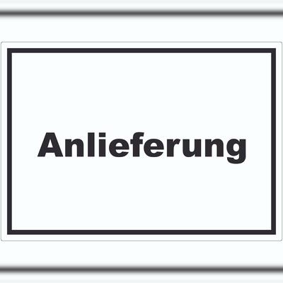 HB-Druck Anlieferung Aufkleber mit Text Annahme waagerecht A4 (210x297mm)