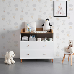 Wickelkommode Lou Weiß Echtholz/MDF