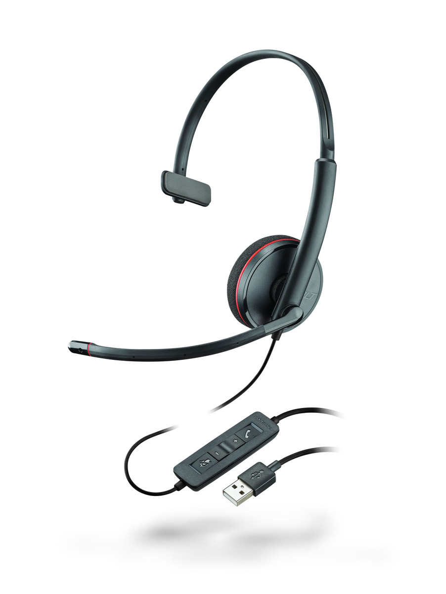 HP Poly Blackwire C3210 Mono USB-A headset zwart