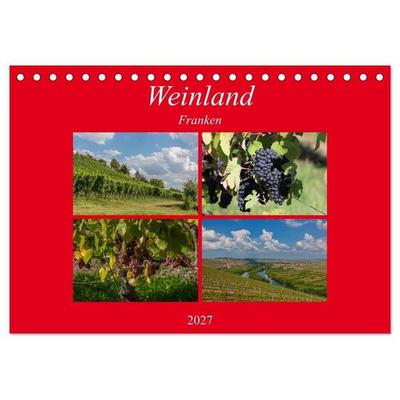 Weinland Franken (Tischkalender 2027 DIN A5 quer), CALVENDO Monatskalender