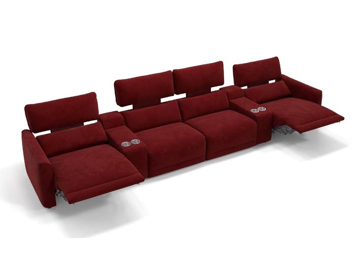 Stoff 4-Sitzer GALA Sofa Heimkino Couch