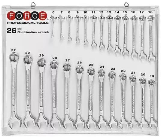 FORCE 5261 Spanner Set, ring / open ended