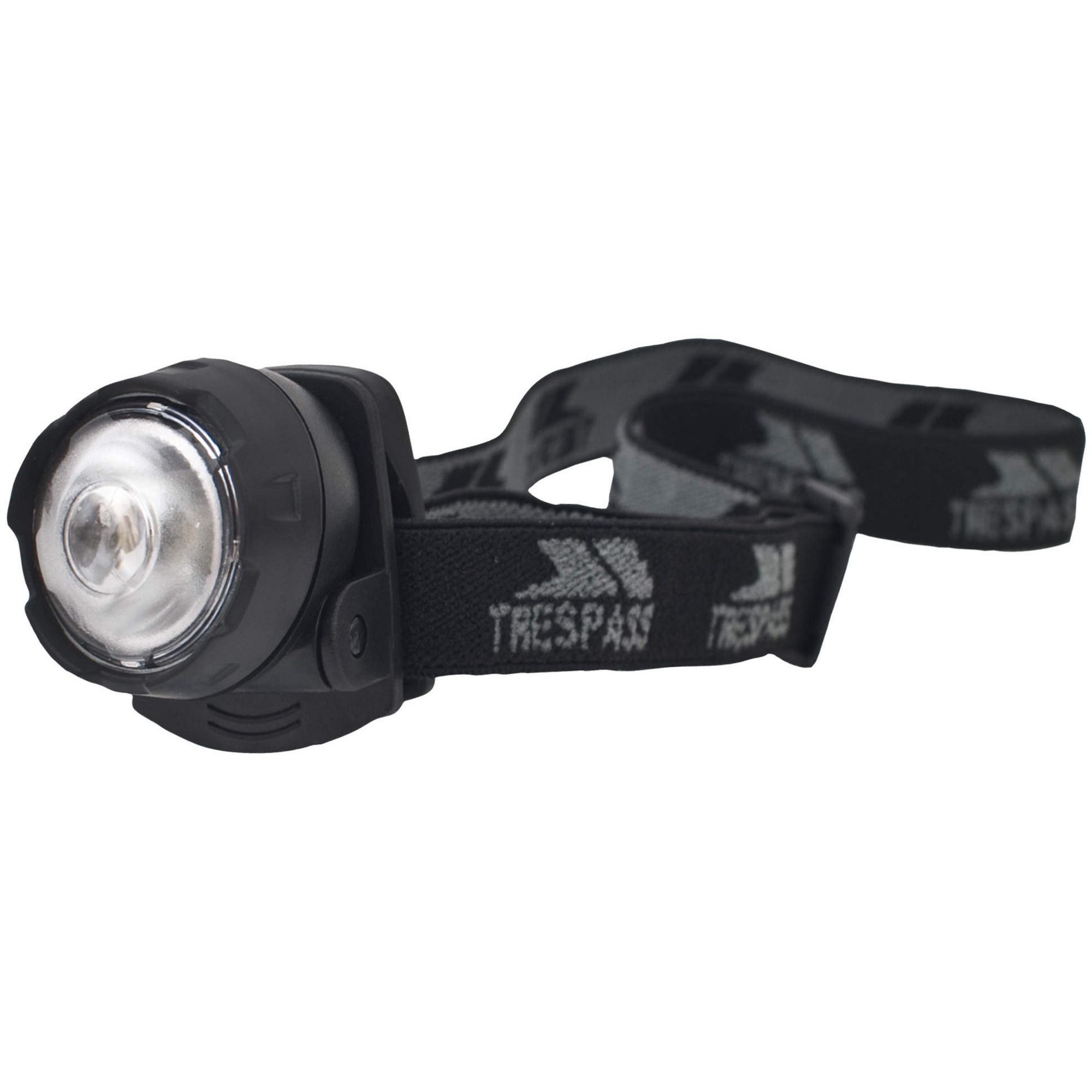 Trespass Flitser Ultralichte LED Headtorch (Zwart)