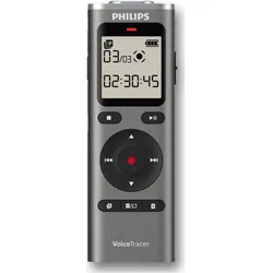 Philips DVT1170 (8 GB), Diktiergerät, Schwarz, Silber, Grau