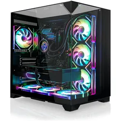 Systemtreff Gaming PC G255714 (2000 GB, 32 GB, Radeon RX 9070), PC, Schwarz