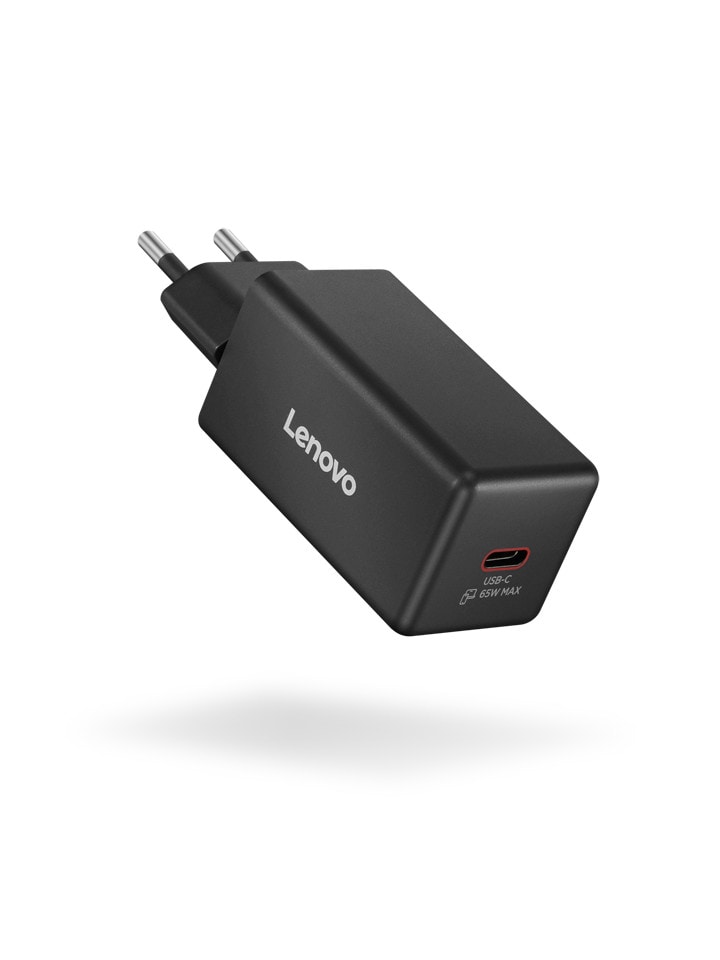 Lenovo 65W Mini USB-C GaN Ladegerät/ Netzteil Schwarz, 1x USB-C