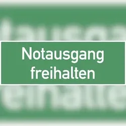 Notausgang freihalten, Kunststoff, 297x105 mm