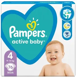 2x Pampers Windeln Active Baby (Gr. XL, Tragepack, 76 Stk.)