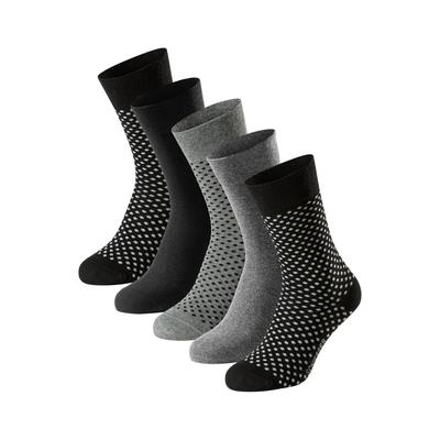 Socken SCHIESSER "Bluebird", Herren, Gr. 39-42, Sockengröße, grau (910, sonstiges), Baumwollmischung, Socken Socken, druckfreier Bund, Fersen und Zehen handgekettelt, Cotton-Mix