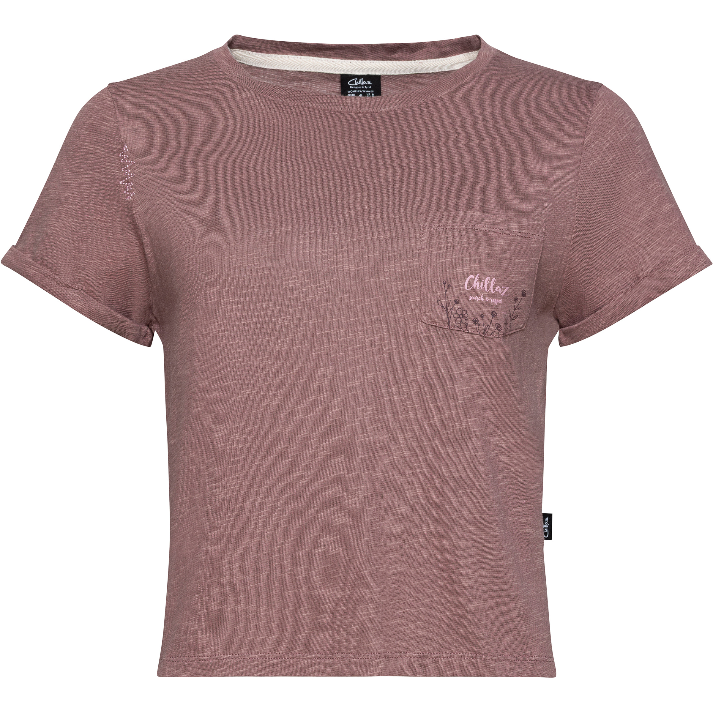 Chillaz Grosetto Search & Respect Damen T-Shirts rot Größe S Bouldern | Lifestyle | Sportklettern Atmungsaktiv