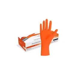 Nitril Orange Einmalhandschuhe puderfrei | EFFICENT+ | 100 Stück M