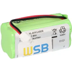 Notbeleuchtung Akku kompatibel zu IL570001 / 42A5-002 NiMH F2x2 4,8V 800mAh