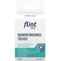 Flint Med Wundreinigungstücher Steril 12,5x18 Cm 20 St