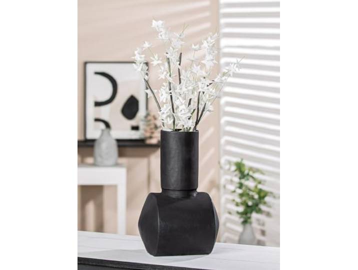 Casablanca Vase décoratif Moderne pour Herbe de la Pampa\, décoration de Salon\, Cadeau d'anniversaire\, Couleur : Gris foncé\, Anthracite\, Hauteur 30 cm