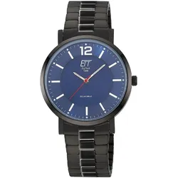 ETT Eco Tech Time EGS-12161-31M Herrenuhr Solar Stahl Schwarz/Blau