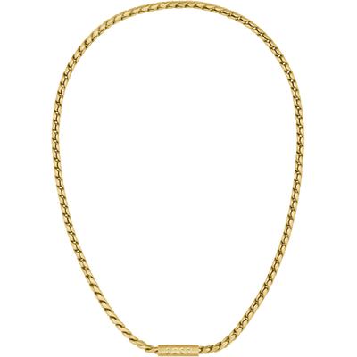 Gliederkette BOSS "DORAN", gold (gelbgoldfarben), Halsketten, Herren, Edelstahl, L: 56 B: 4,7mm, Gliederkette, B:4,7mm