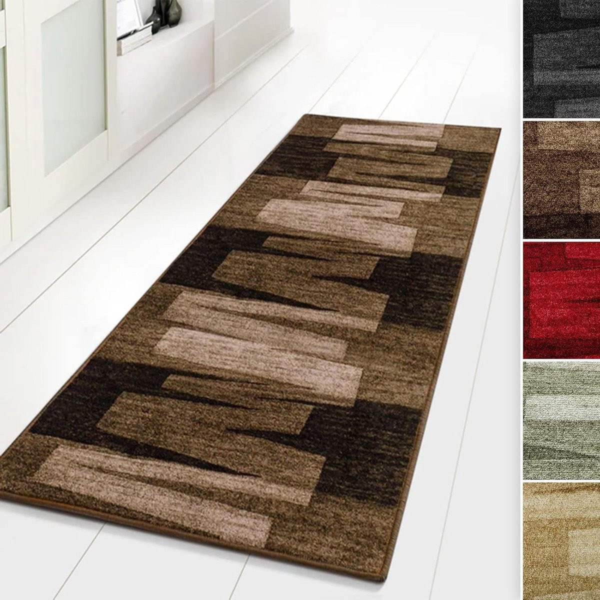 Karpet Runner Gangloper Keuken en Gang - Bruin - 80 x 300 cm