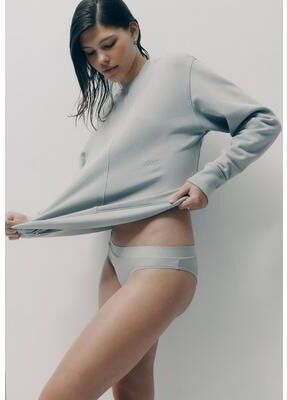 Plus Size Women's Crewneck Sweatshirt- French Terry by CUUP in Dove (Size 3 / M)