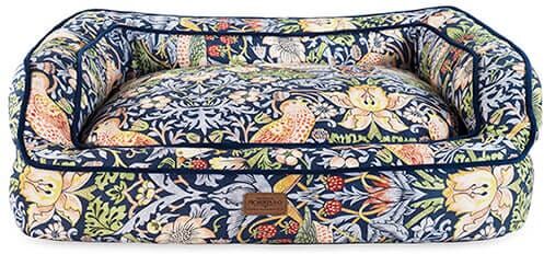 Morris & Co Strawberry Thief Dark Blue Medium Dog Sofa