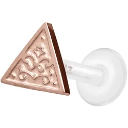 PTFE Labret mit Innengewinde + Titan-Aufsatz DREIECK
