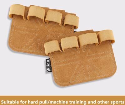 Market Central Palm Protection Training Gloves For Men & Women Workout Grip Support khaki