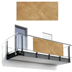 BALKON-SICHTSCHUTZ Struktur - Natur - Kunst - Rattan Witterungsbeständig 200x90 cm